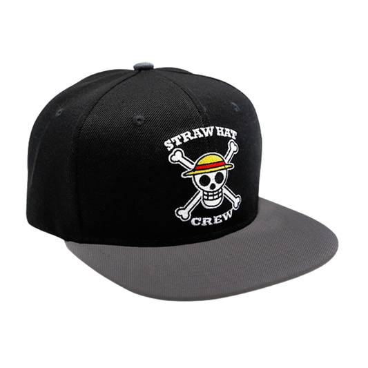 One Piece Noir And Gris Skull Casquette Snapback - www.entertainmentstore.in