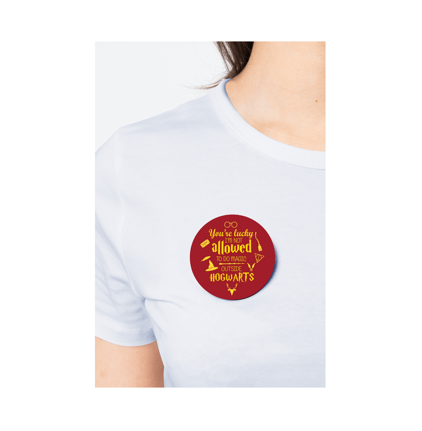 Harry Potter You Are Lucky I m Not Allowed Button Badge