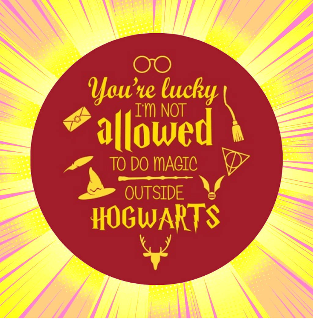 Harry Potter You Are Lucky I m Not Allowed Button Badge