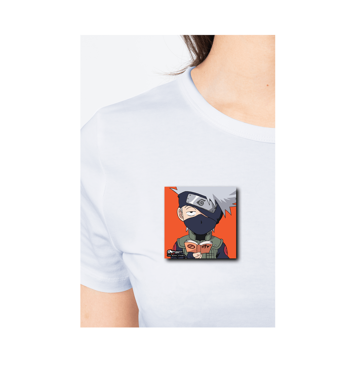 Naruto Kakashi Chibi Glossy Square Button Badge