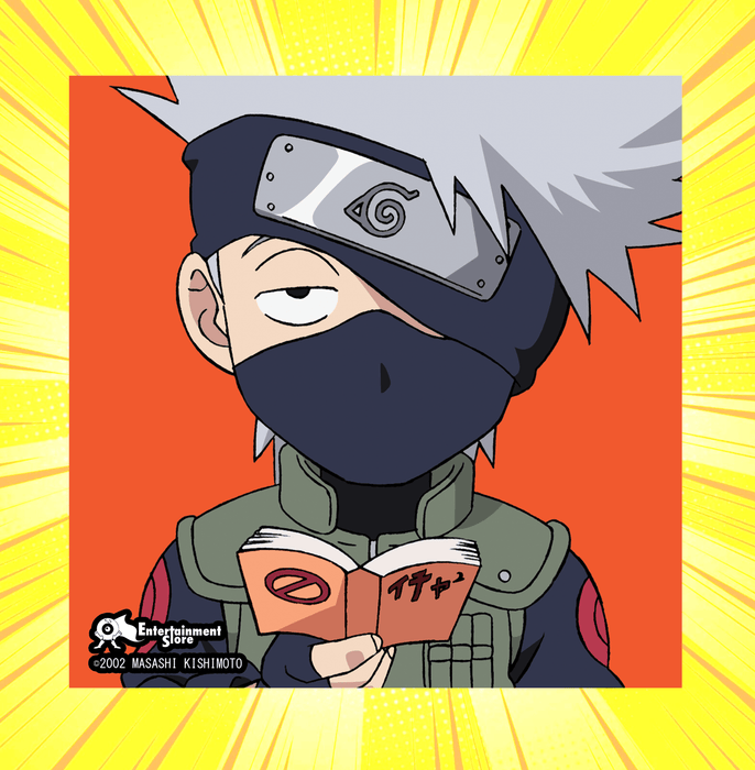 Naruto Kakashi Chibi Glossy Square Button Badge