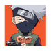 Naruto Kakashi Chibi Glossy Square Button Badge