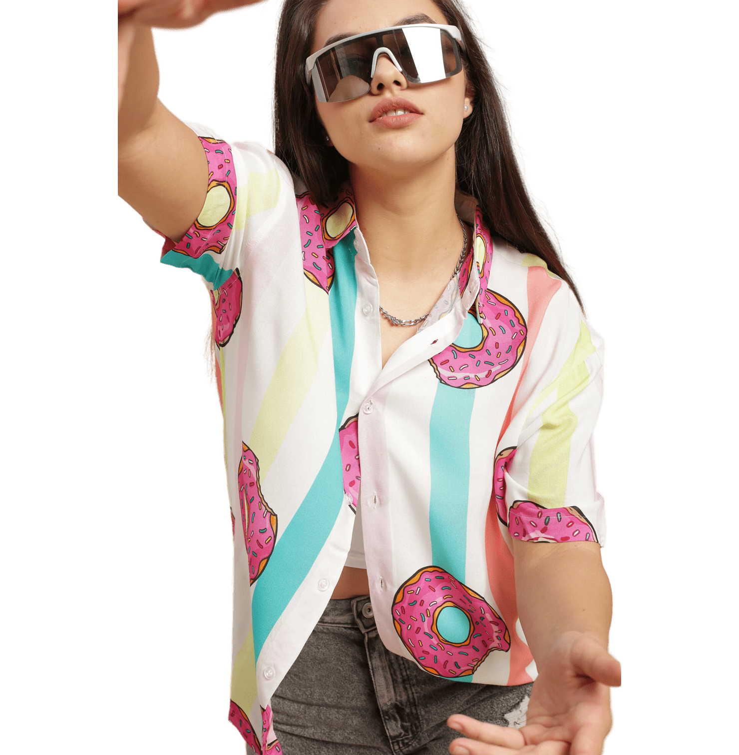 Donut Dream Printed White Unisex Shirt - www.entertainmentstore.in