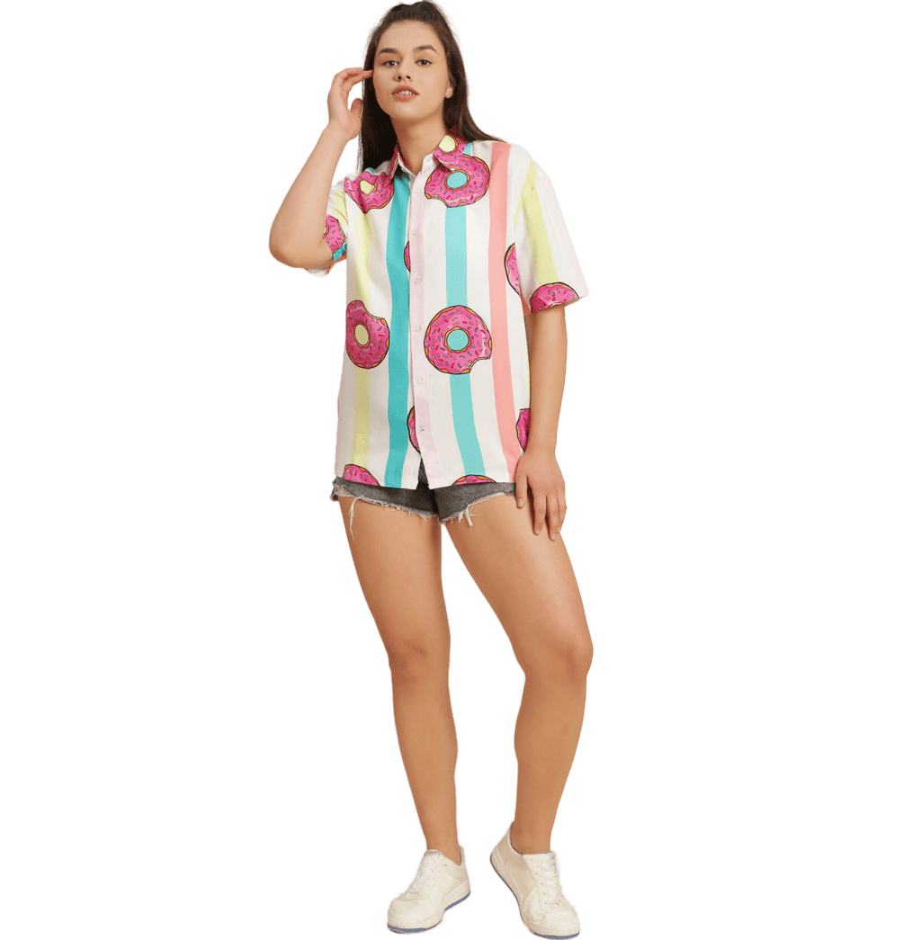 Donut Dream Printed White Unisex Shirt - www.entertainmentstore.in