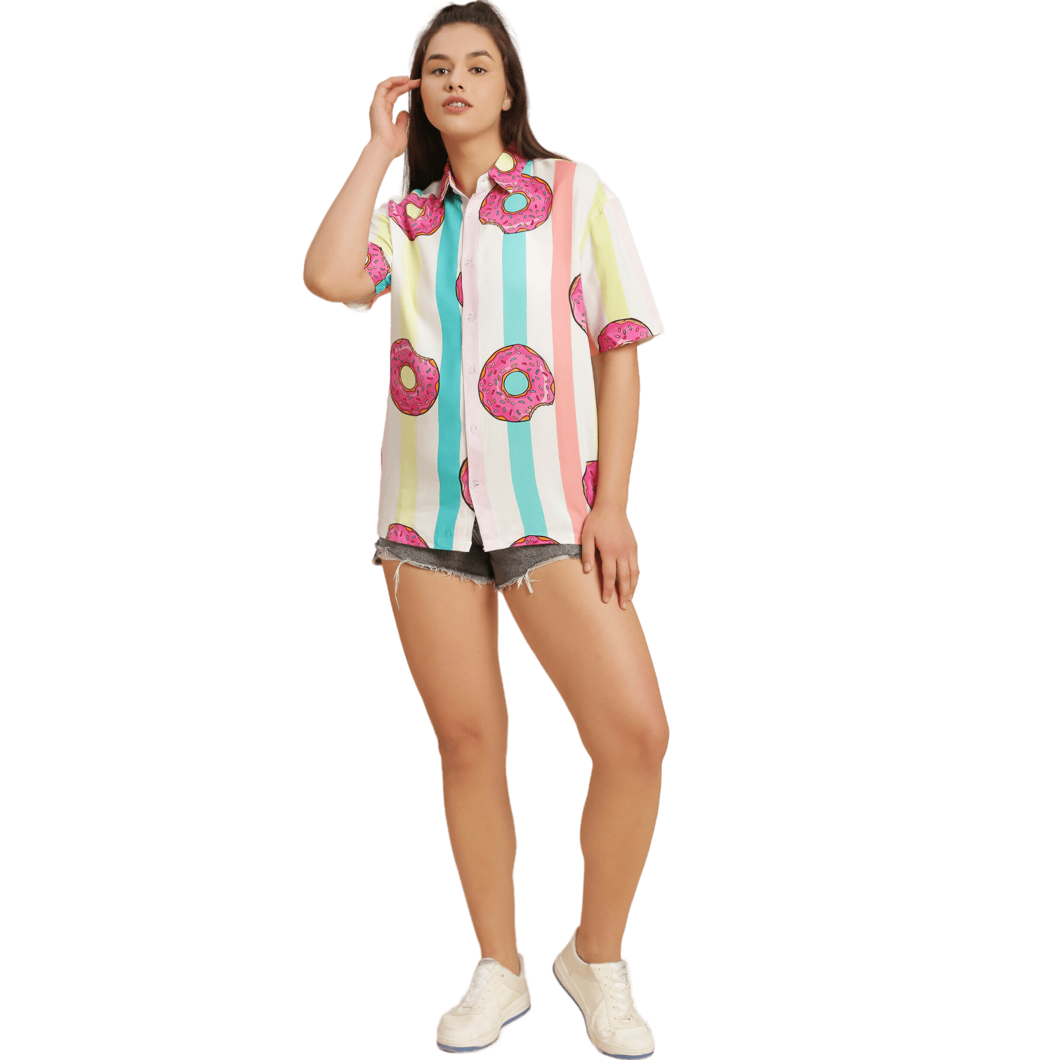 Donut Dream Printed White Unisex Shirt - www.entertainmentstore.in