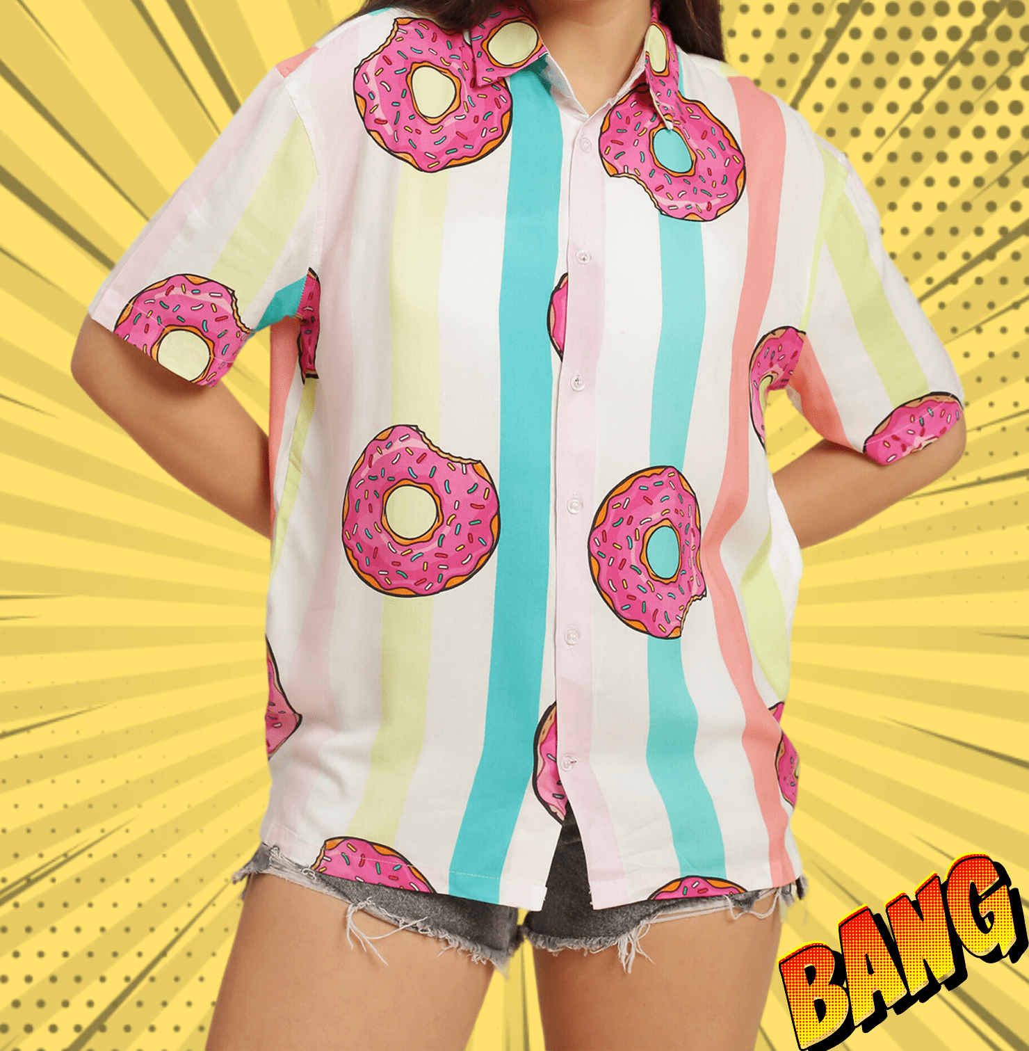 Donut Dream Printed White Unisex Shirt - www.entertainmentstore.in