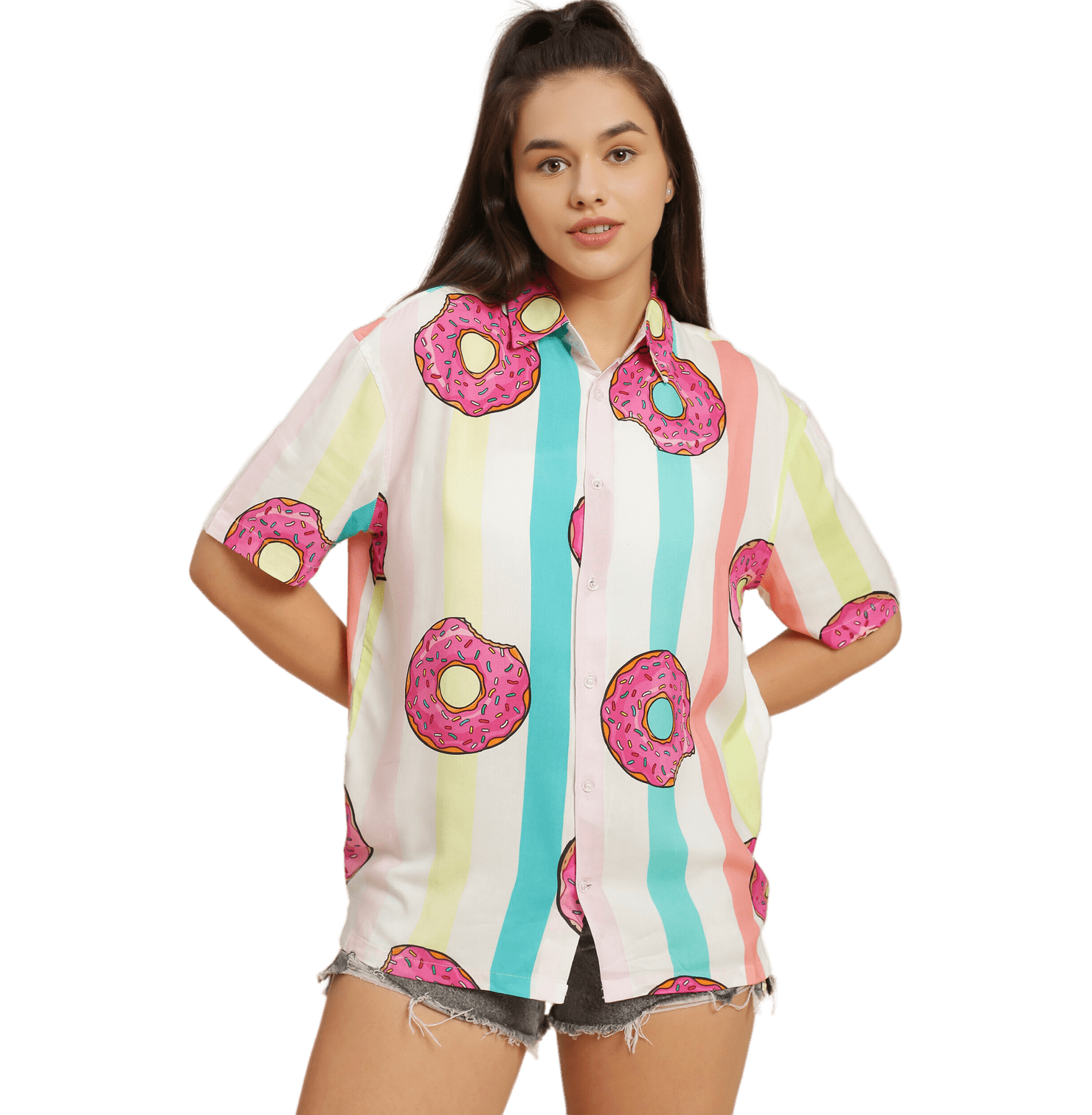 Donut Dream Printed White Unisex Shirt - www.entertainmentstore.in