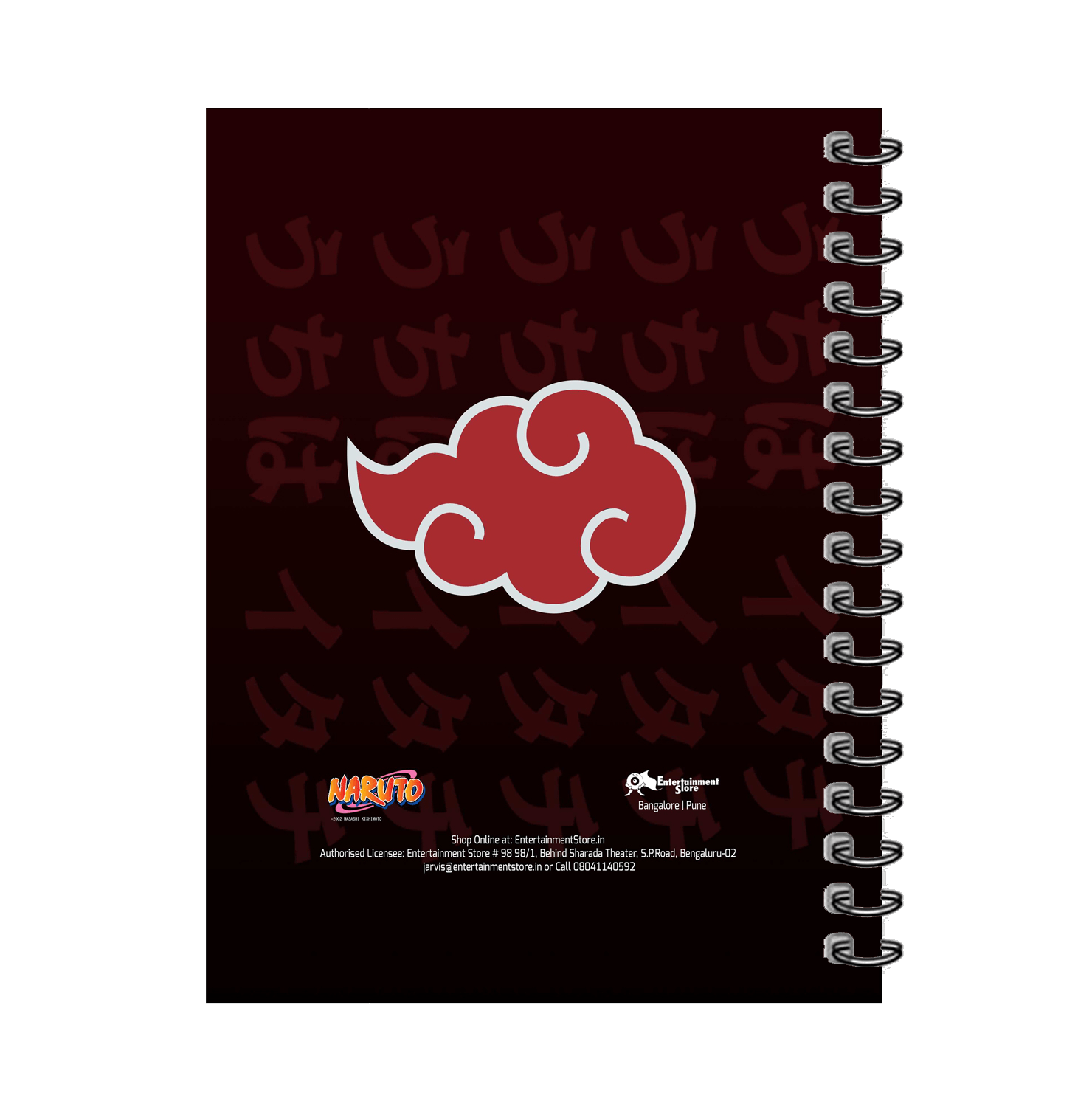 Naruto Itachi Red Spiral Notebook - www.entertainmentstore.in