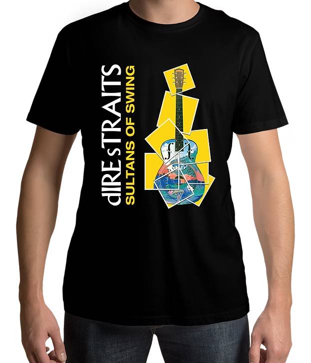 Dire Straits Sultan Of Swings Black T Shirt