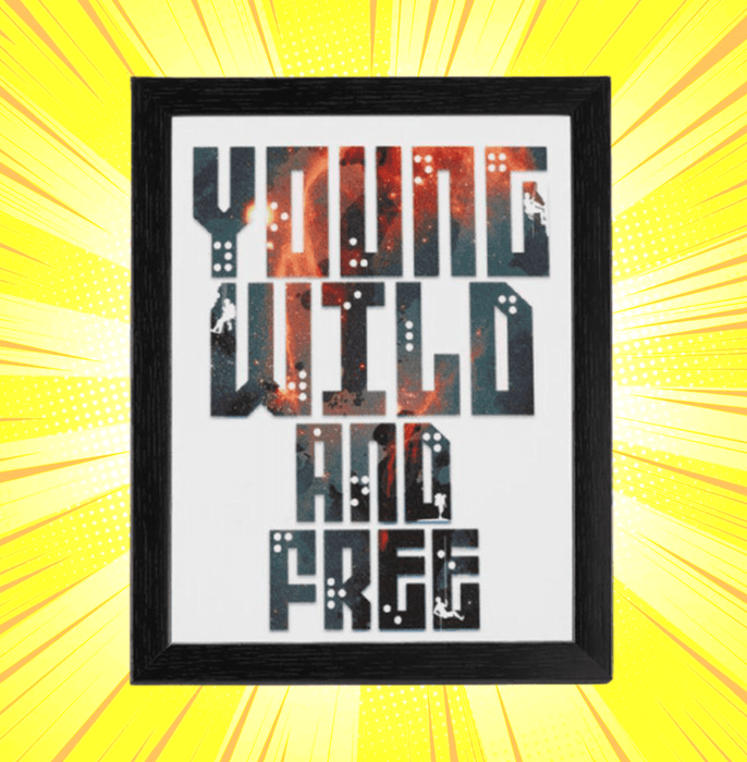 Young Wild And Free Braille Frame - www.entertainmentstore.in