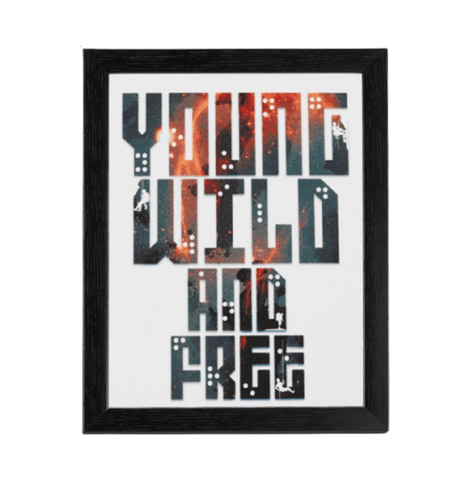 Young Wild And Free Braille Frame - www.entertainmentstore.in