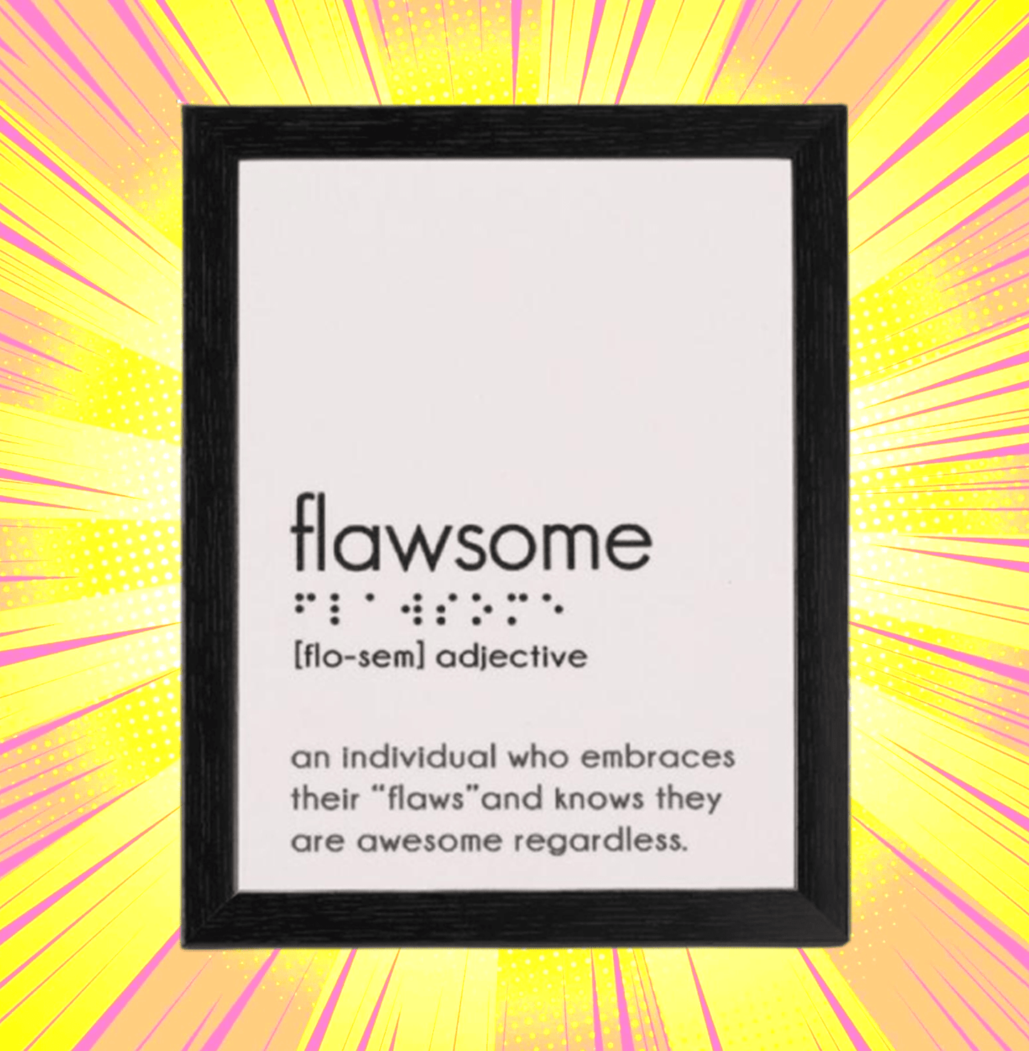 Flawsome Braille Frame - www.entertainmentstore.in