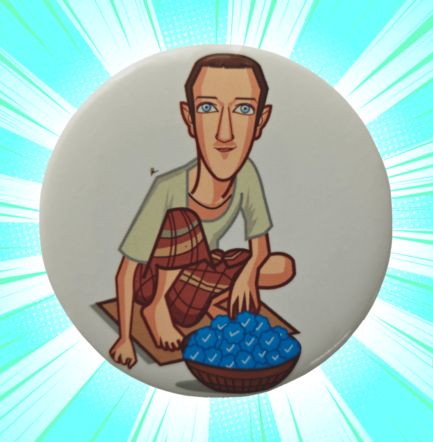 Mark Themed Cartoon Fridge Magnet