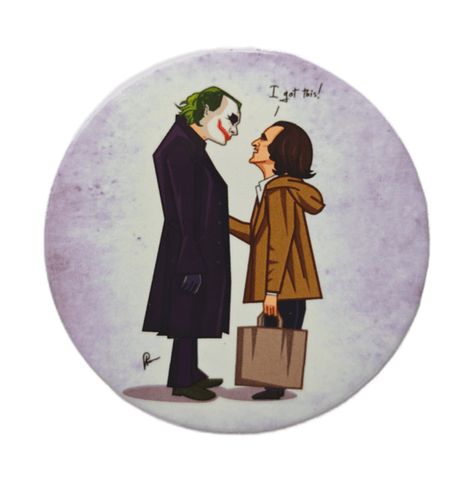 Joker Meets merch fridge magnet