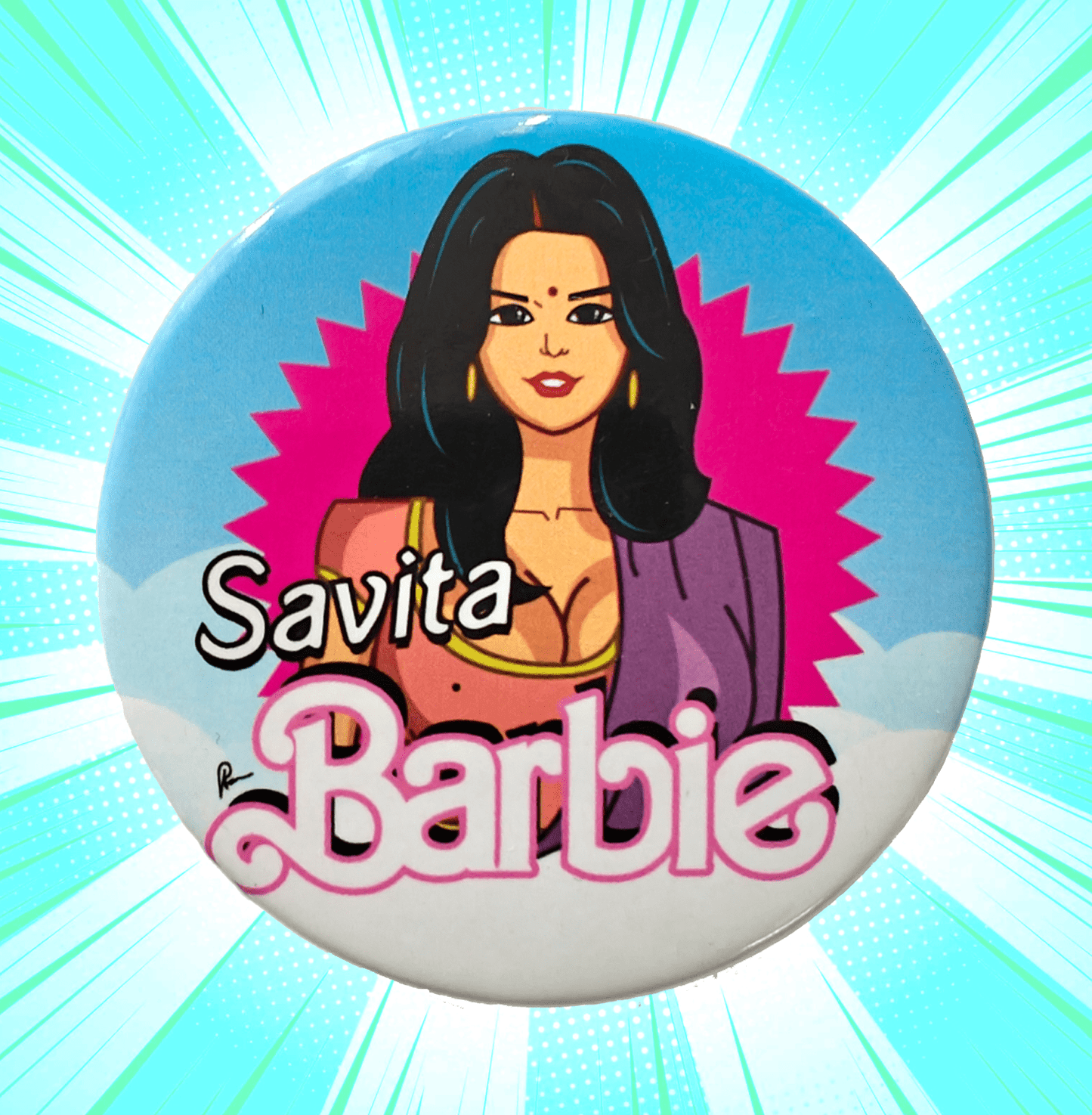 Savita Barbie themed fridge magnet