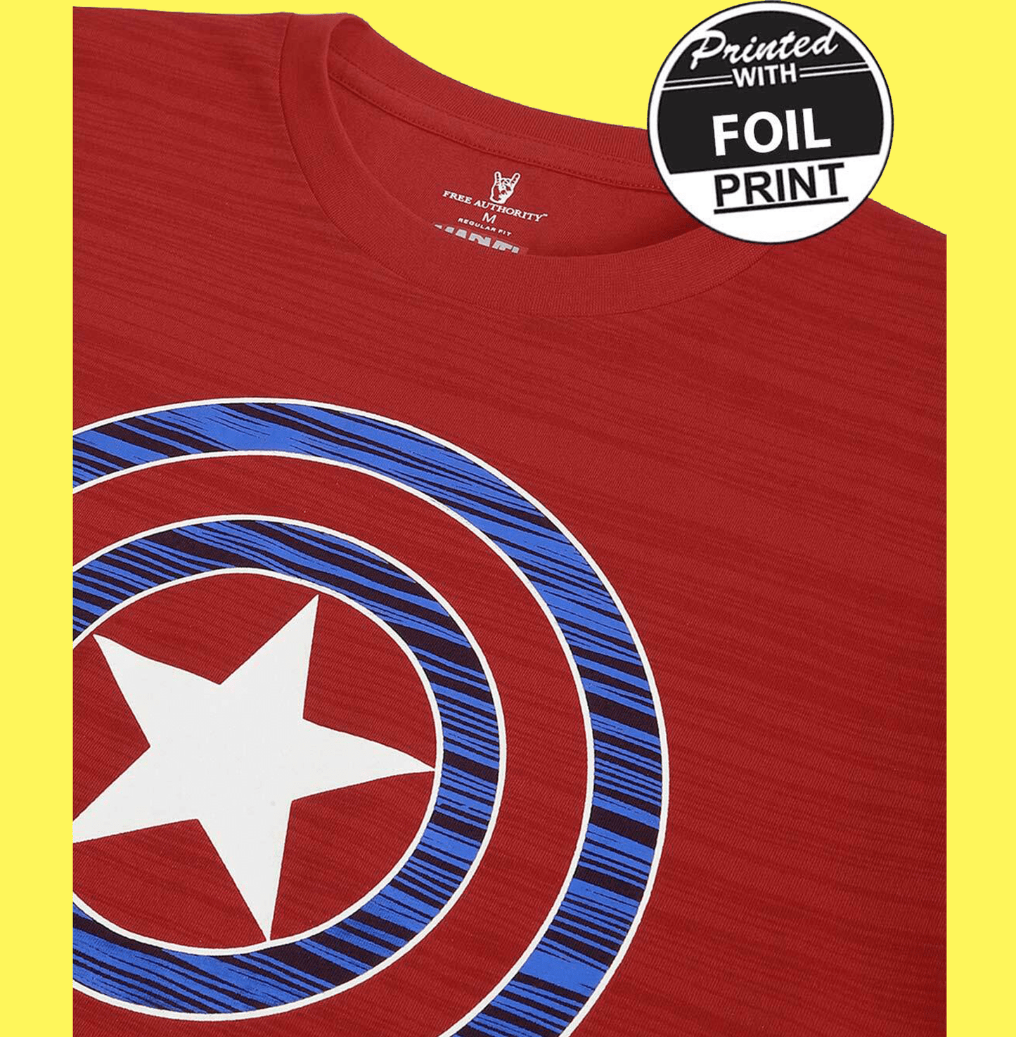 Official Marvel Merch Captain America Red Mens T Shirt