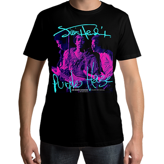 Jimi Hendrix Purple Haze Black T Shirt - www.entertainmentstore.in