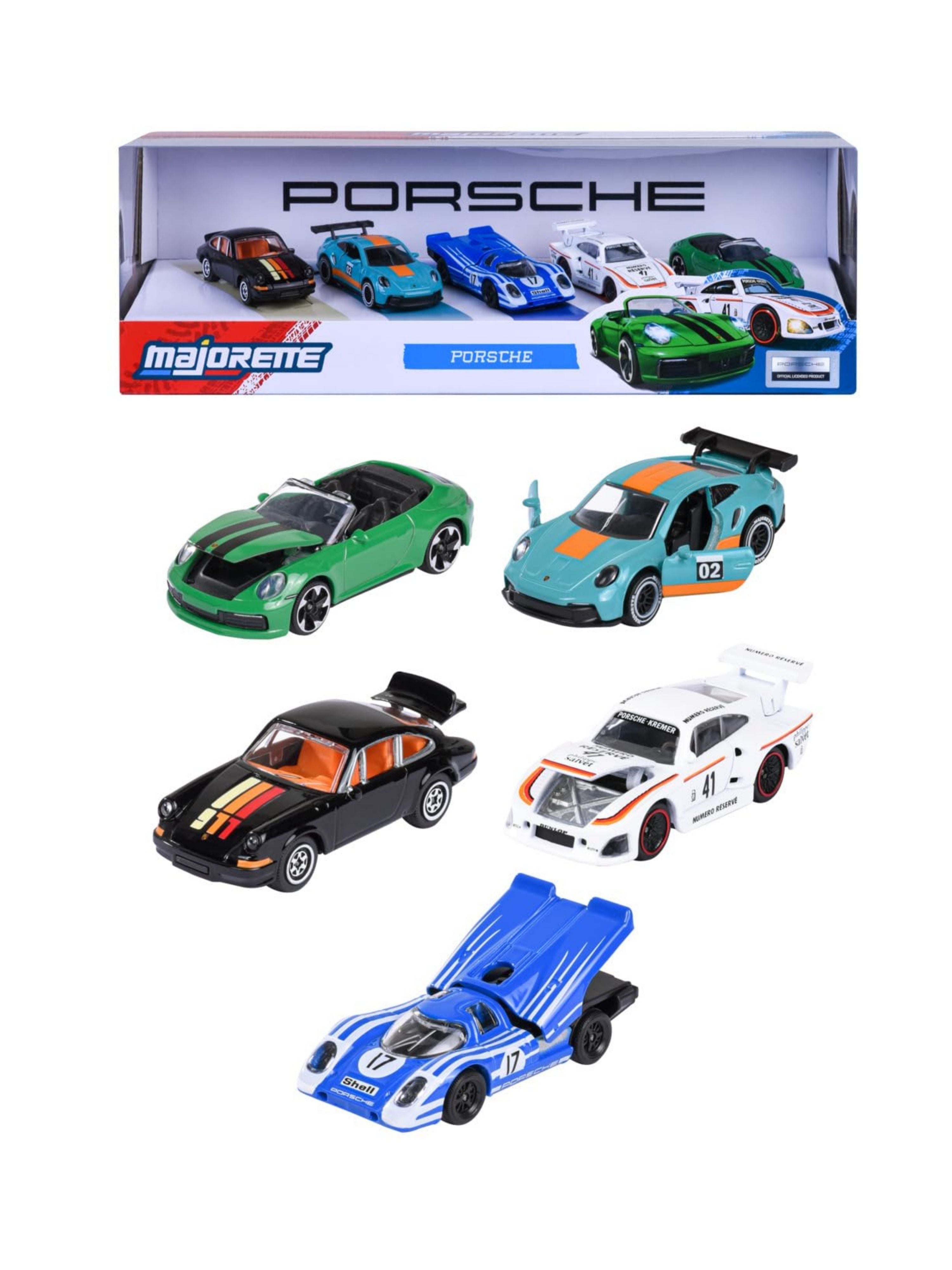 Majorette Porsche 5-Piece Die-Cast Car Set