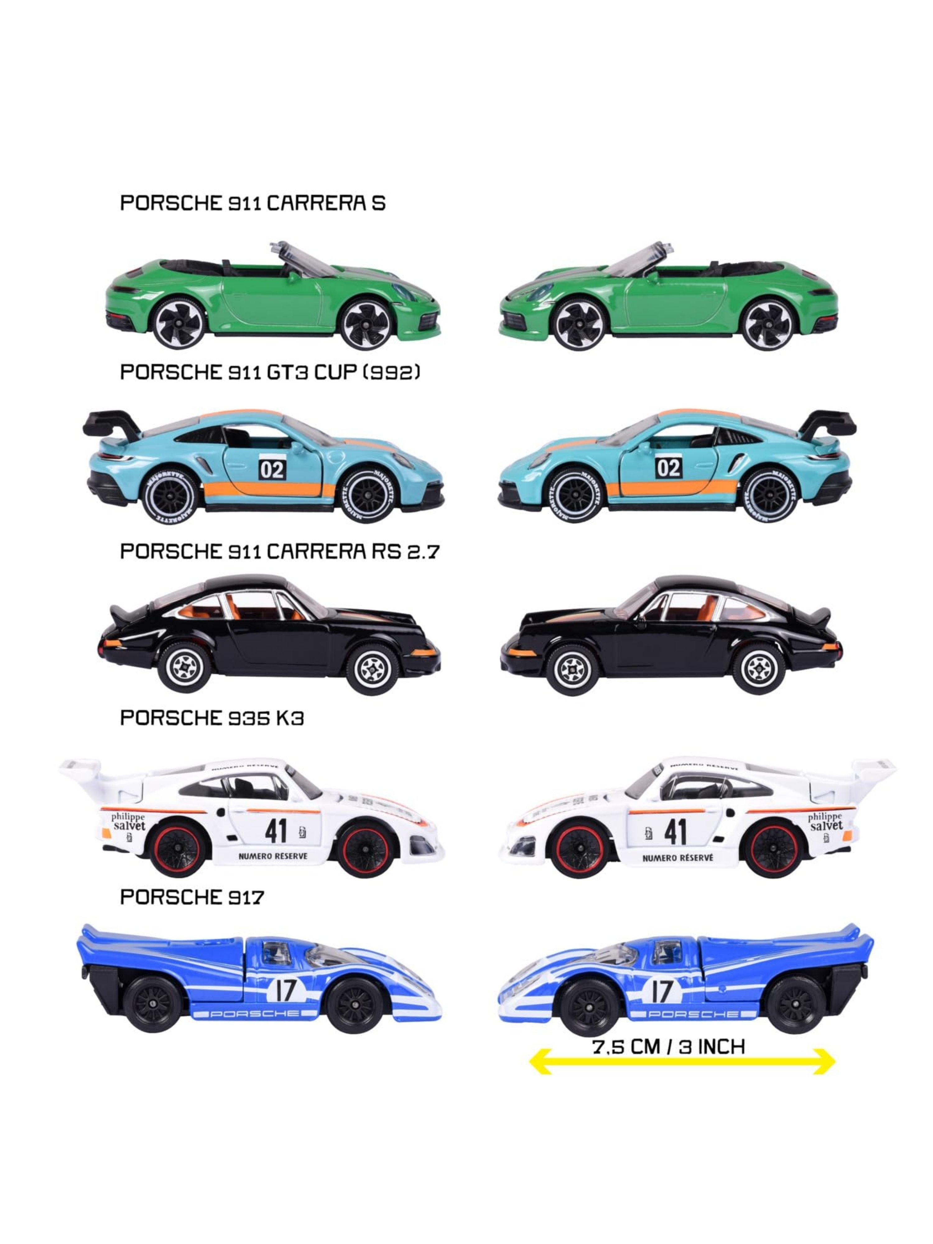 Majorette Porsche 5-Piece Die-Cast Car Set