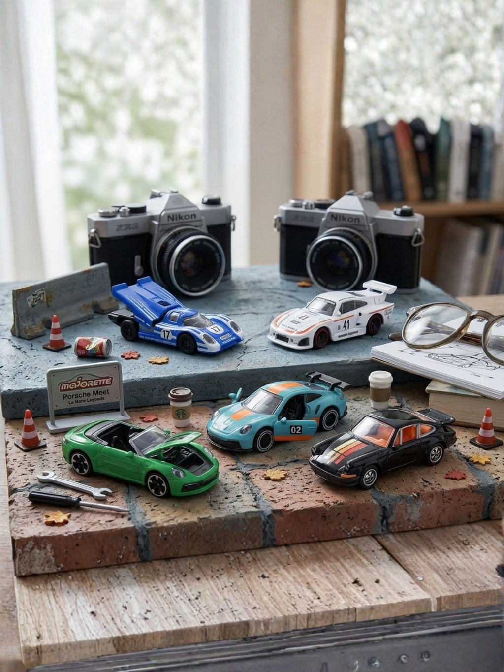 Majorette Porsche 5-Piece Die-Cast Car Set