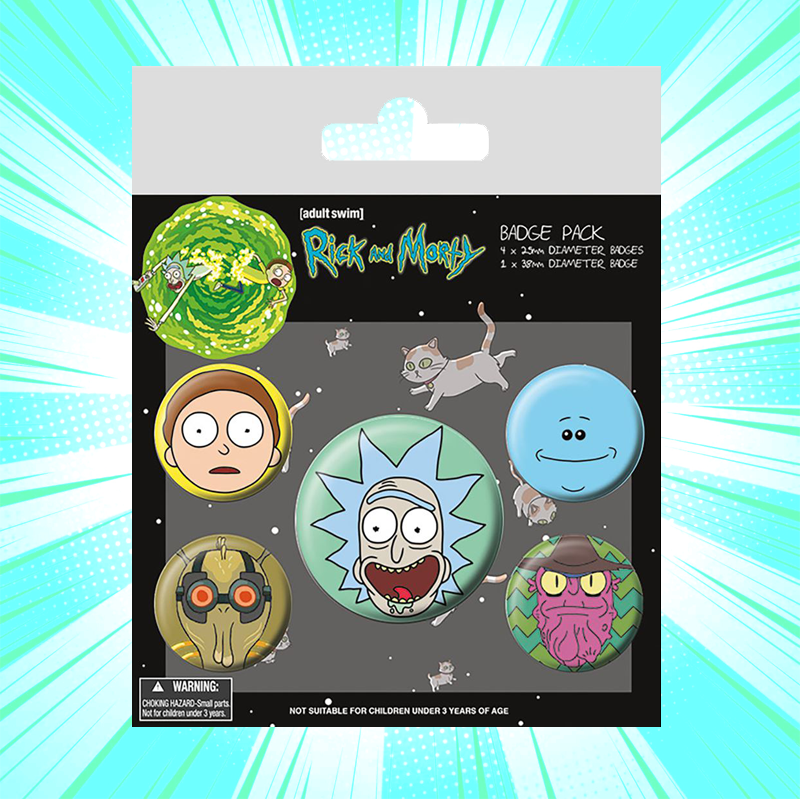 Rick And Morty Heads Badge Pack - www.entertainmentstore.in