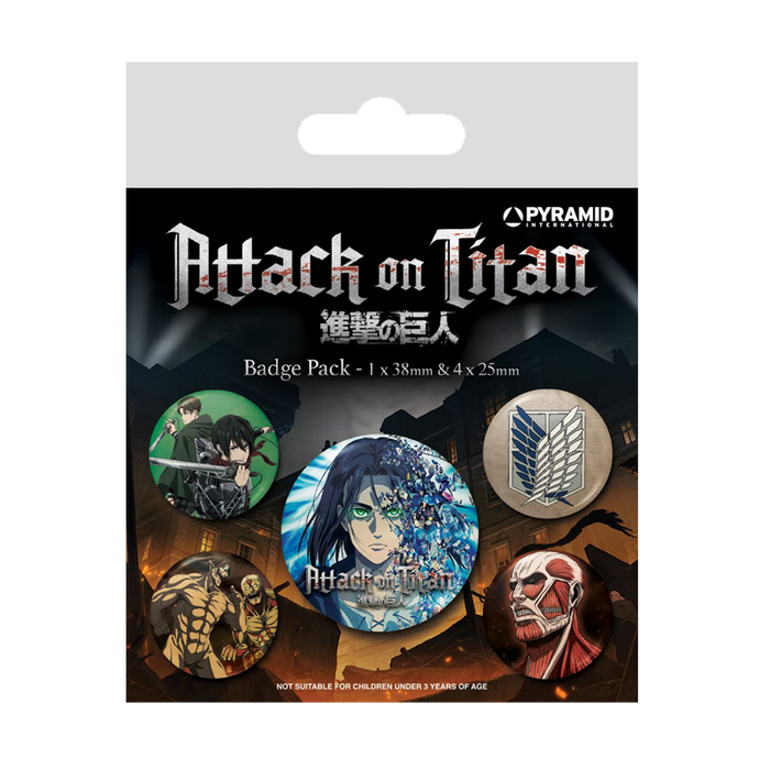 Attack On Titan S4 Badge Pack - www.entertainmentstore.in
