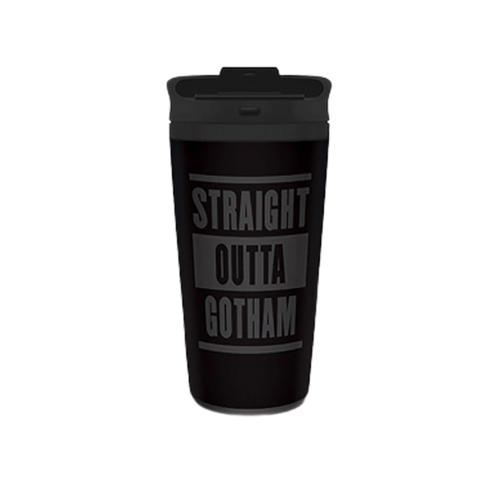 Batman Straight Outta Gotham Metal Travel Mug - www.entertainmentstore.in