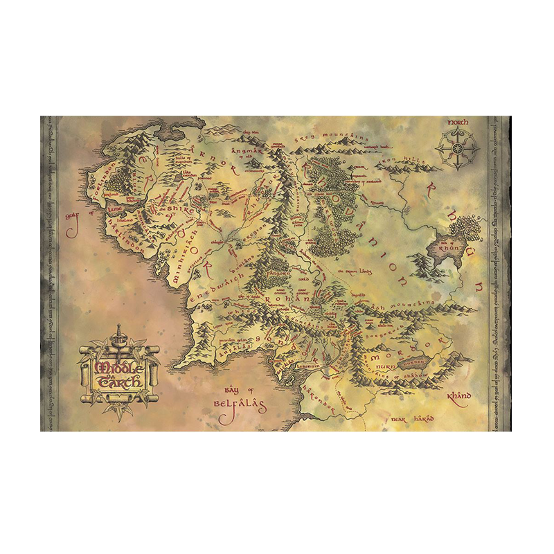 Lord Of The Rings Middle Earth Maxi Poster - www.entertainmentstore.in