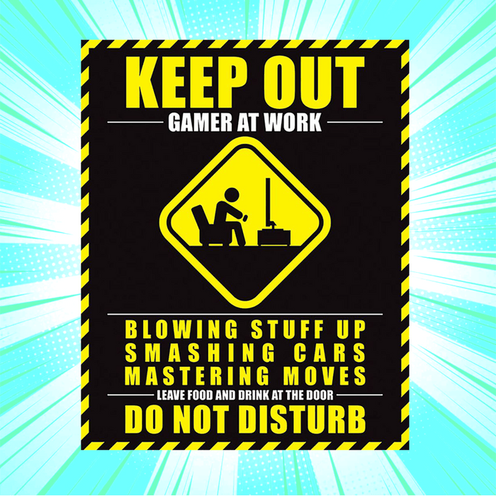 Gamer At Work Do Not Disturb Mini Poster - www.entertainmentstore.in
