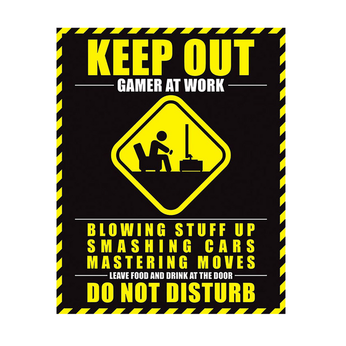 Gamer At Work Do Not Disturb Mini Poster - www.entertainmentstore.in