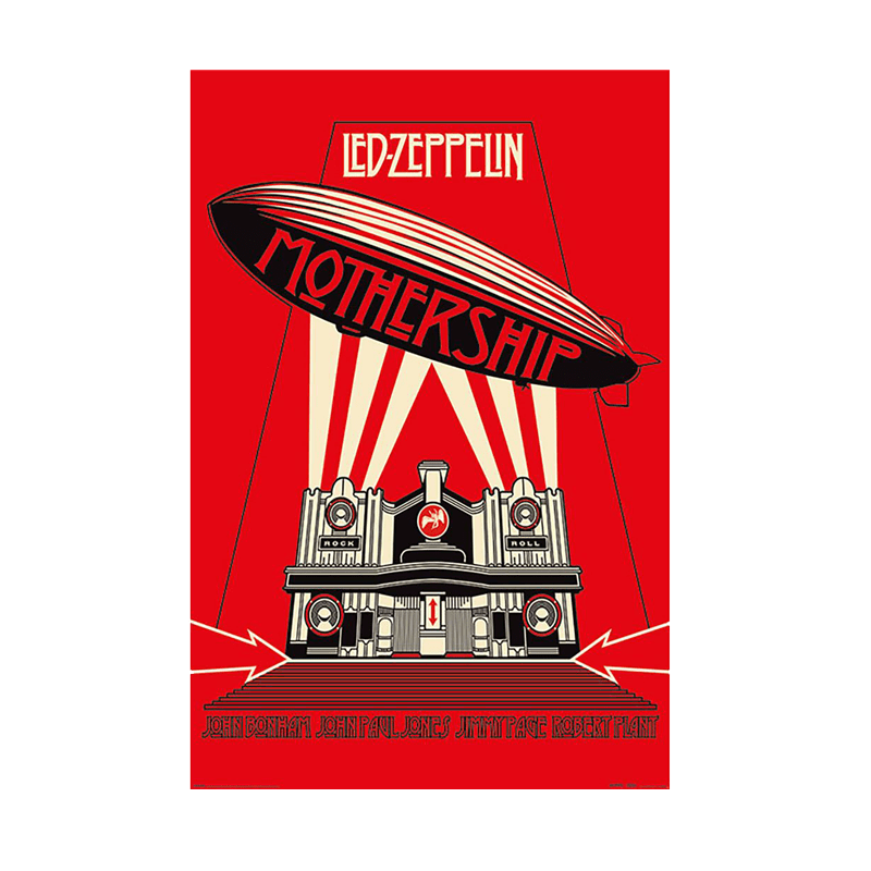 Led Zeppelin Mothership Red Maxi Poster - www.entertainmentstore.in