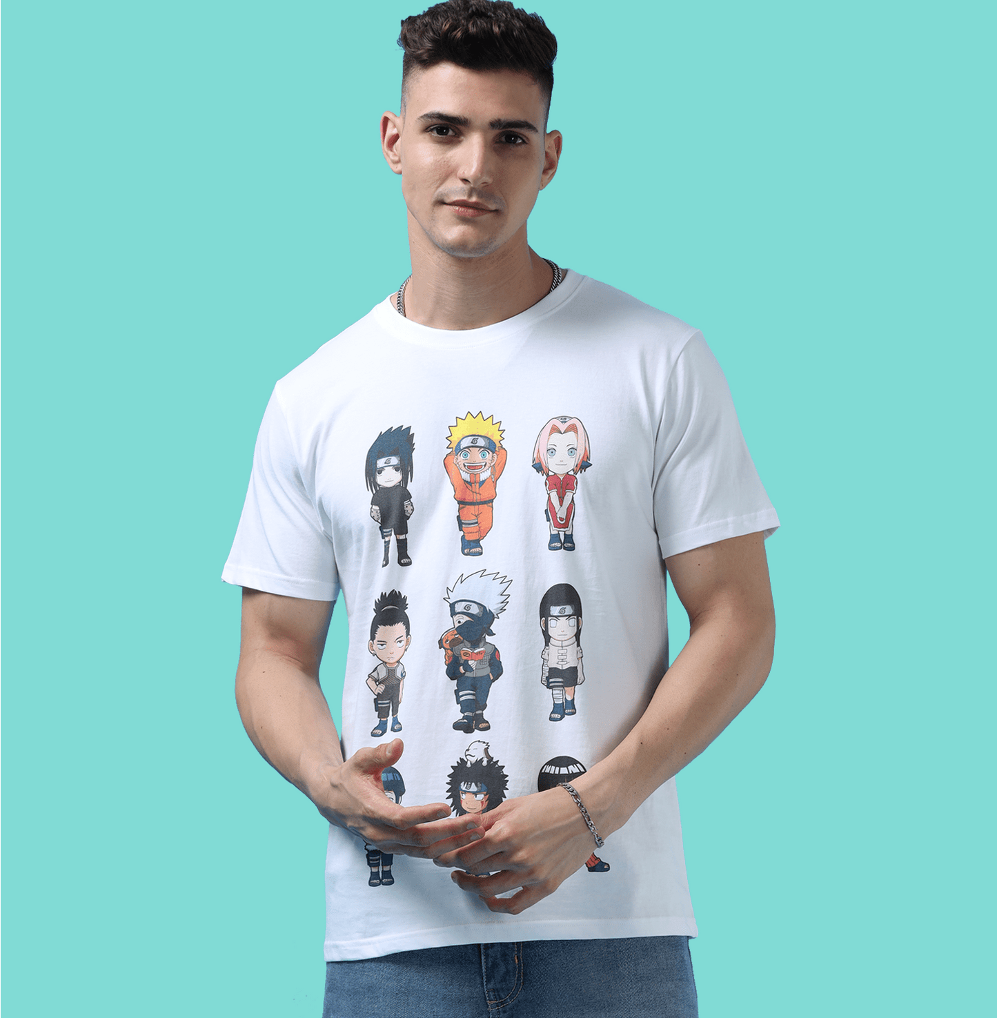 Naruto Group White T Shirt