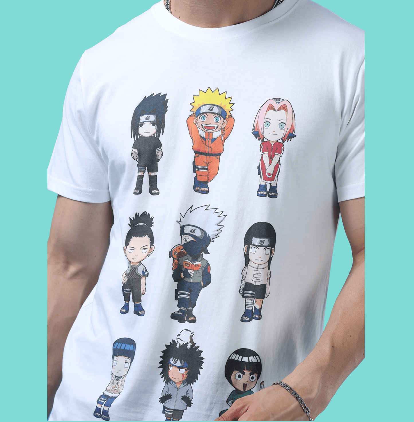 Naruto Group White T Shirt