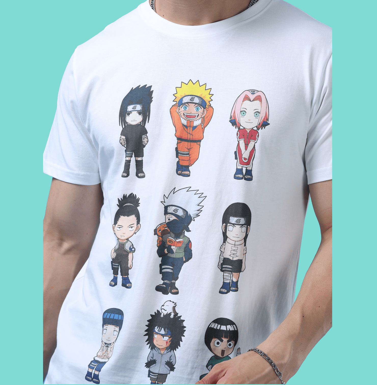 Naruto Group White T Shirt