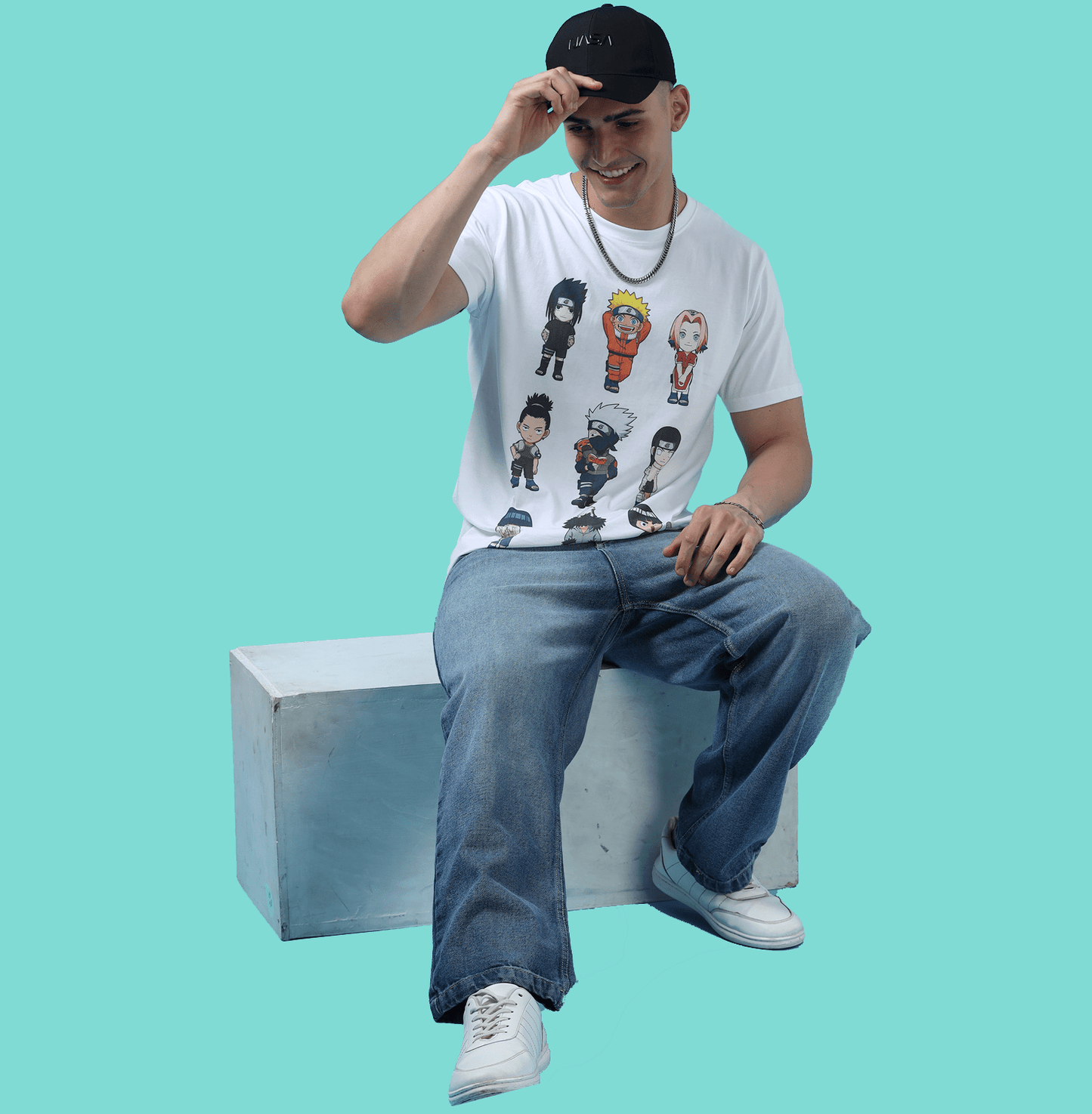 Naruto Group White T Shirt