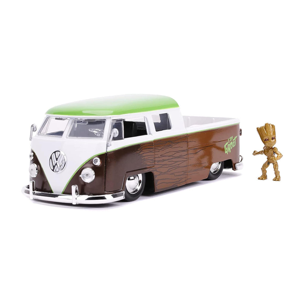 Volkswagen VW Bus PickUp 1963 with figure Groot Marvel Guardians