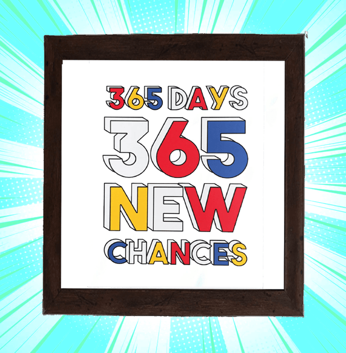 Doodlee-Do Super Sunday 365 Days 365 New Chances Square Frame - www.entertainmentstore.in