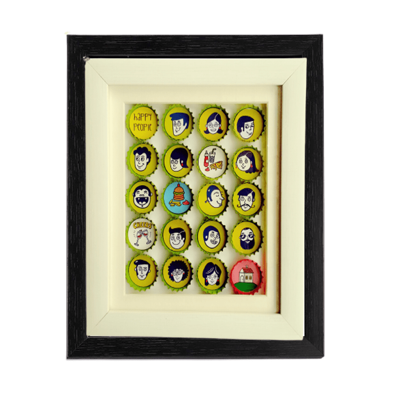 Happy People Bottle Cap Frame - www.entertainmentstore.in