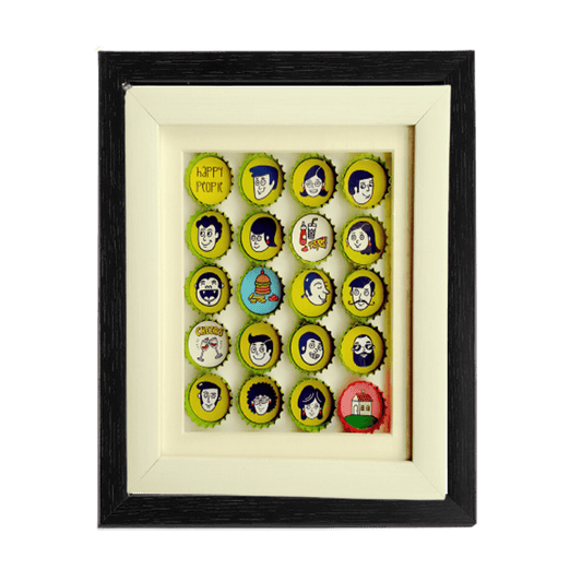 Happy People Bottle Cap Frame - www.entertainmentstore.in