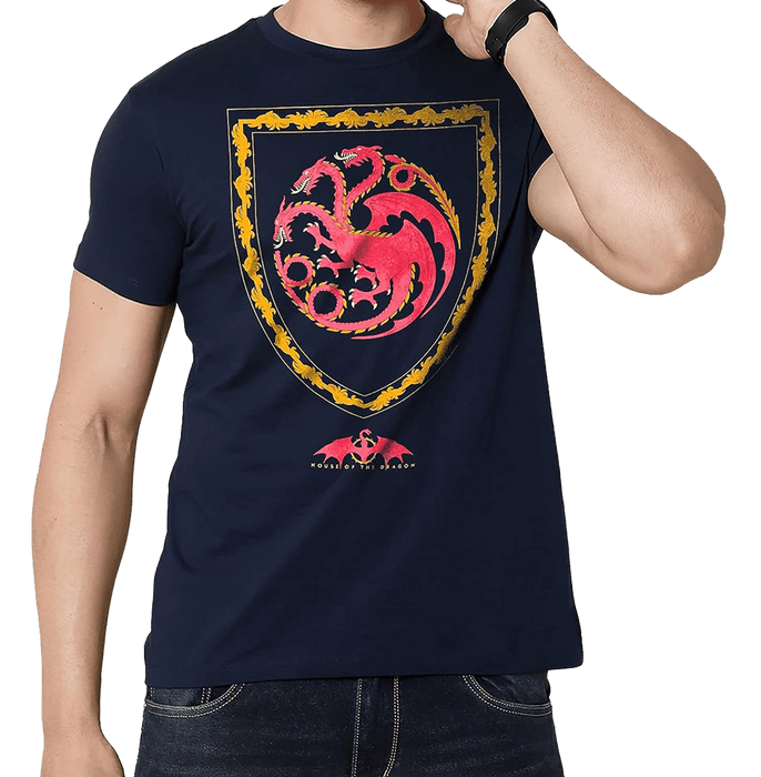 House Of Dragon 1914 Sky Captain Navy Mens T Shirt - www.entertainmentstore.in