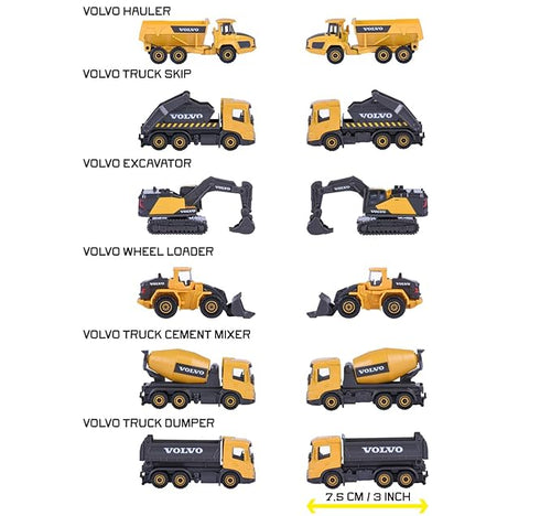 Majorette Construction Metal Vehicles Set - Yellow