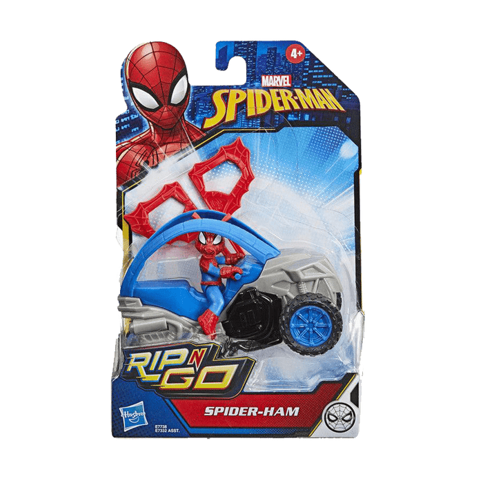 Marvel SpiderMan SpiderHam 6Inch Stunt Vehicle & Action Figure - www.entertainmentstore.in