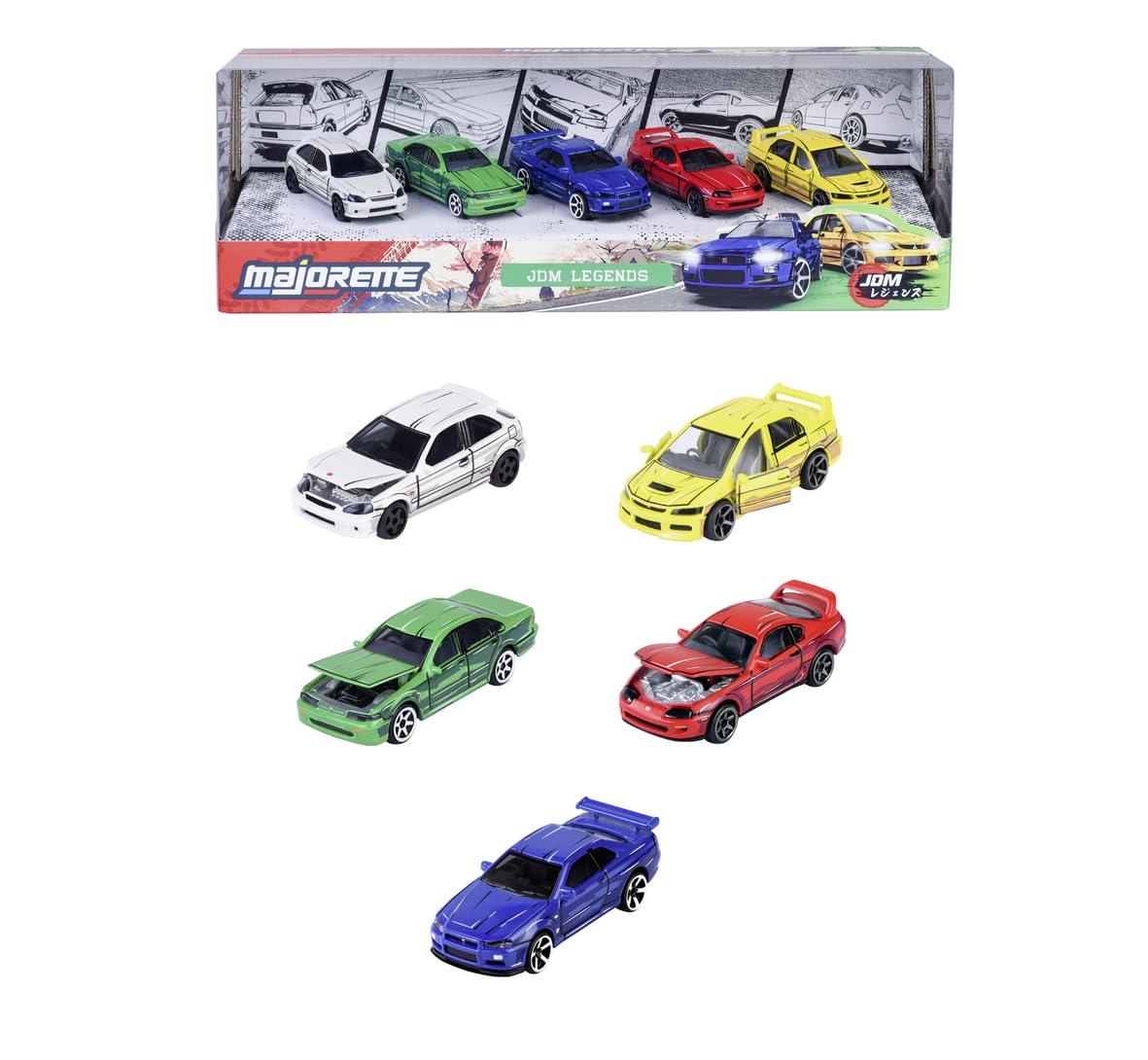 Majorette JDM Legends 5-Pack Diecast Cars