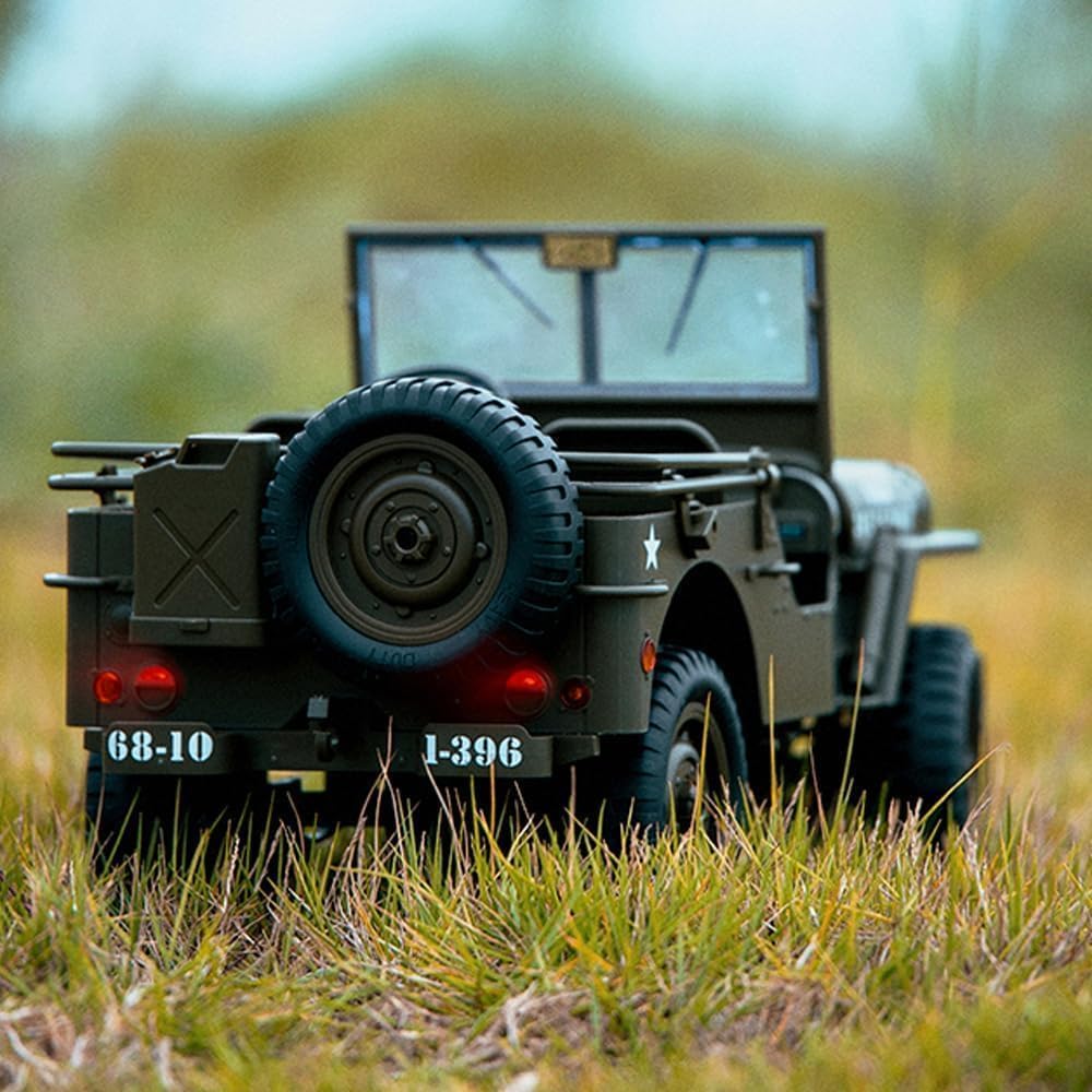 Military Car Toy Model, Green Plastic, Vintage Style
