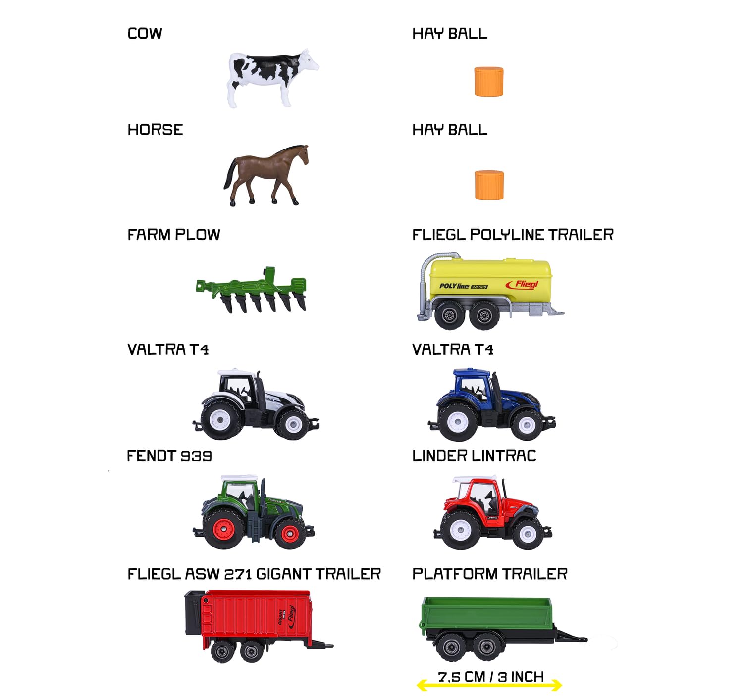 Majorette Farm Metal Toy Set - 5 Pieces