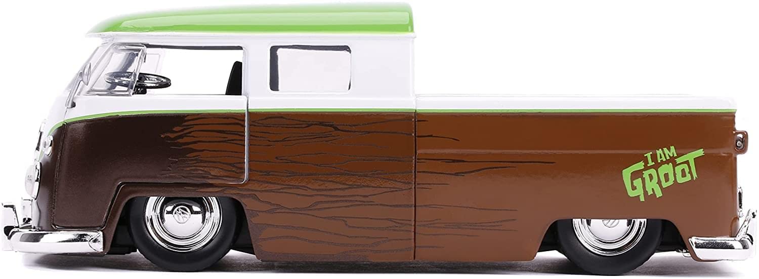 Volkswagen VW Bus PickUp 1963 with figure Groot Marvel Guardians