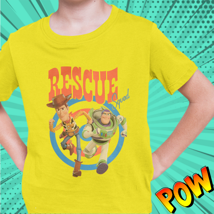 Toy Story Rescue Yellow Kids T Shirt - www.entertainmentstore.in