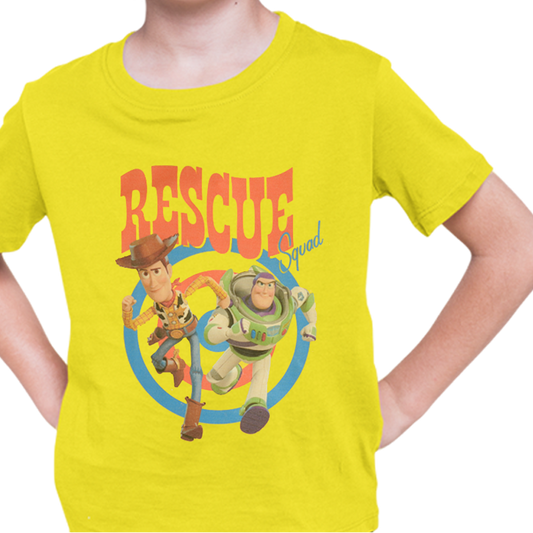 Toy Story Rescue Yellow Kids T Shirt - www.entertainmentstore.in