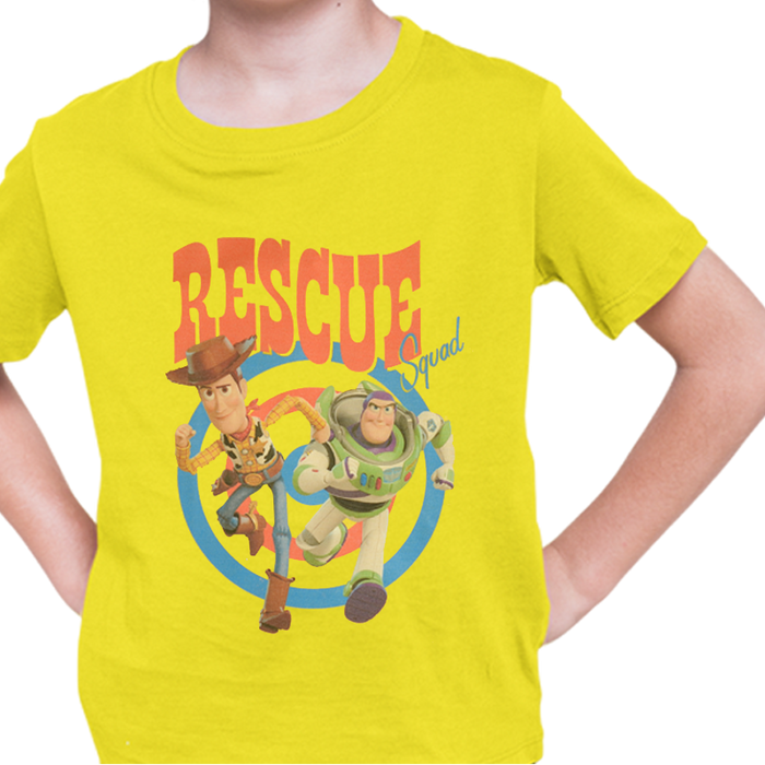 Toy Story Rescue Yellow Kids T Shirt - www.entertainmentstore.in