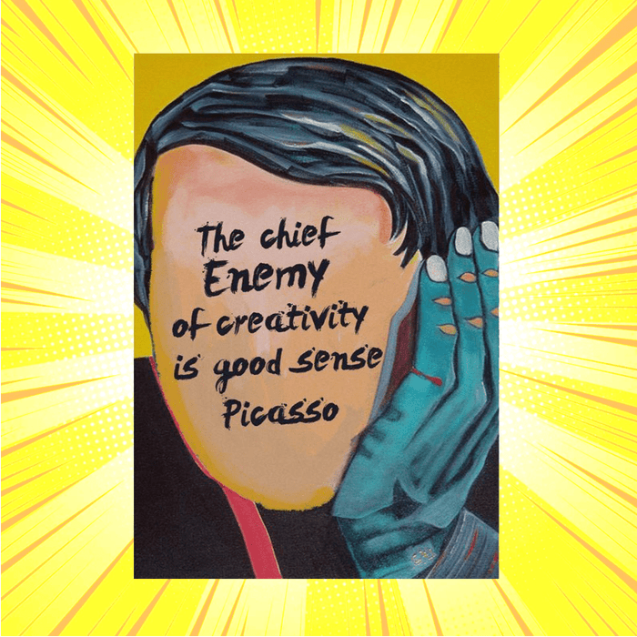 Picasso Enemy Of Creativity Poster - www.entertainmentstore.in